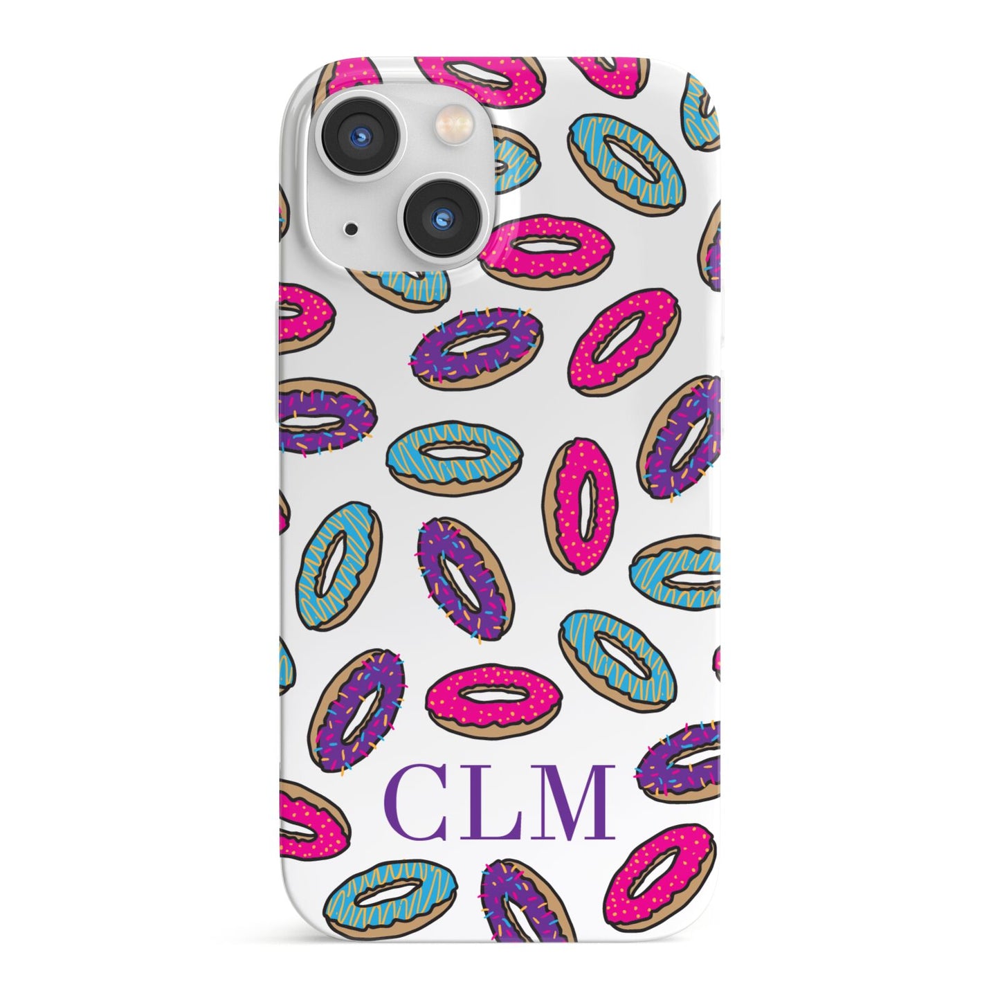 Personalised Donuts Initials iPhone 13 Mini Full Wrap 3D Snap Case
