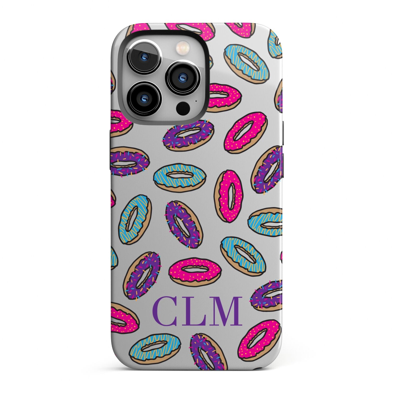 Personalised Donuts Initials iPhone 13 Pro Full Wrap 3D Tough Case