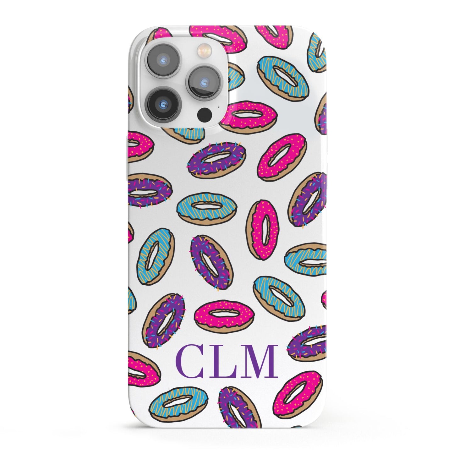 Personalised Donuts Initials iPhone 13 Pro Max Full Wrap 3D Snap Case