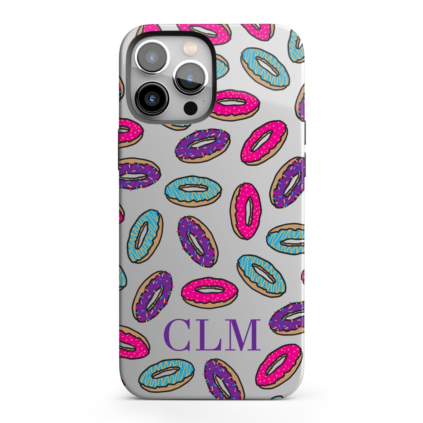 Personalised Donuts Initials iPhone 13 Pro Max Full Wrap 3D Tough Case