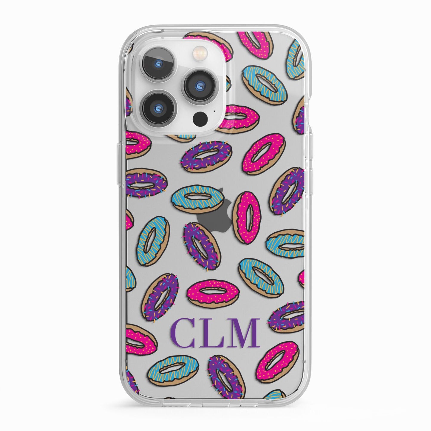 Personalised Donuts Initials iPhone 13 Pro TPU Impact Case with White Edges