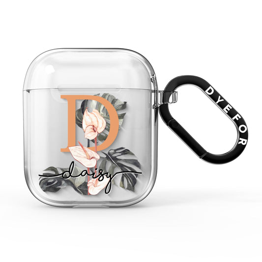 Personalised Dried Flowers AirPods Clear Case