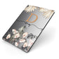 Personalised Dried Flowers Apple iPad Case on Grey iPad Side View