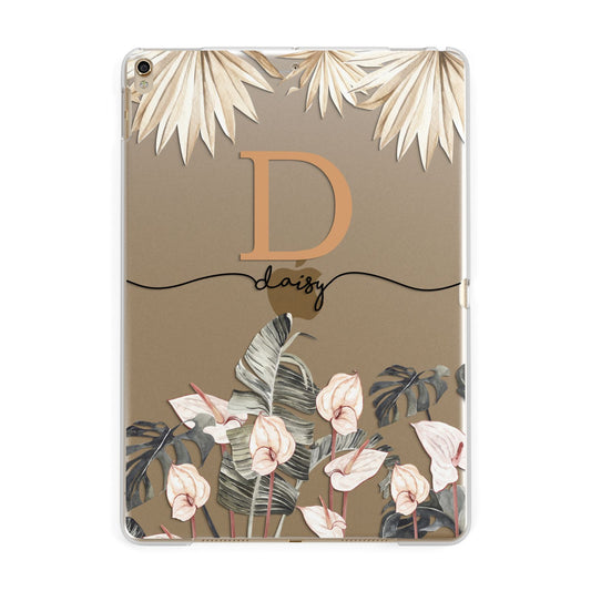 Personalised Dried Flowers Apple iPad Gold Case