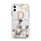 Personalised Dried Flowers Apple iPhone 11 in White with White Impact Case