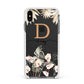 Personalised Dried Flowers Apple iPhone Xs Max Impact Case White Edge on Black Phone