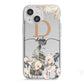 Personalised Dried Flowers iPhone 13 Mini TPU Impact Case with White Edges