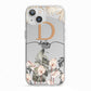 Personalised Dried Flowers iPhone 13 TPU Impact Case with White Edges