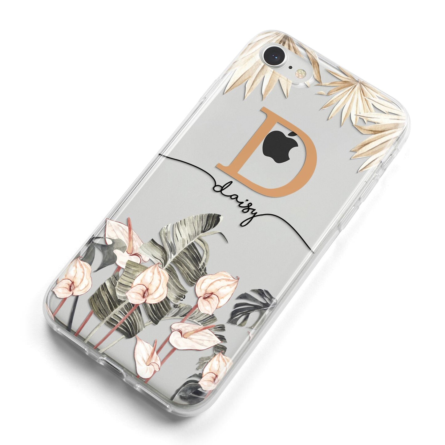 Personalised Dried Flowers iPhone 8 Bumper Case on Silver iPhone Alternative Image