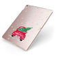 Personalised Driving Home For Christmas Apple iPad Case on Rose Gold iPad Side View