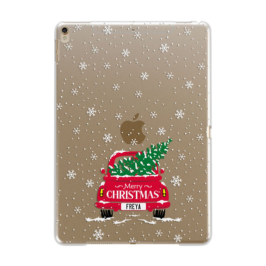 Personalised Driving Home For Christmas Apple iPad Gold Case