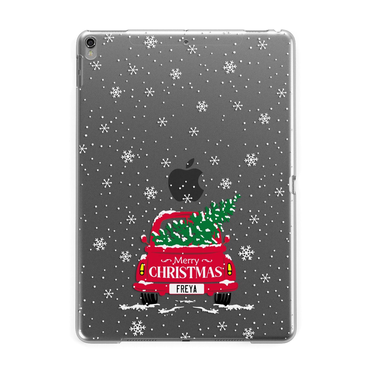 Personalised Driving Home For Christmas Apple iPad Grey Case
