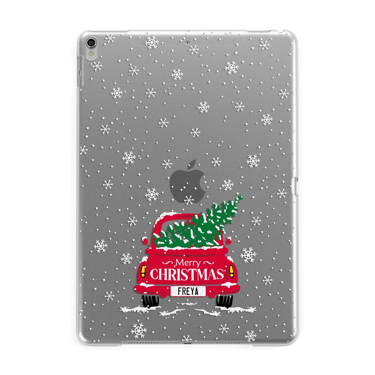 Personalised Driving Home For Christmas Apple iPad Silver Case