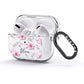 Personalised Dusty Pink Flowers AirPods Glitter Case 3rd Gen Side Image