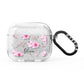 Personalised Dusty Pink Flowers AirPods Glitter Case 3rd Gen
