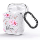 Personalised Dusty Pink Flowers AirPods Glitter Case Side Image
