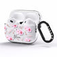 Personalised Dusty Pink Flowers AirPods Pro Clear Case Side Image