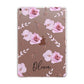 Personalised Dusty Pink Flowers Apple iPad Rose Gold Case