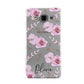 Personalised Dusty Pink Flowers Samsung Galaxy A3 Case