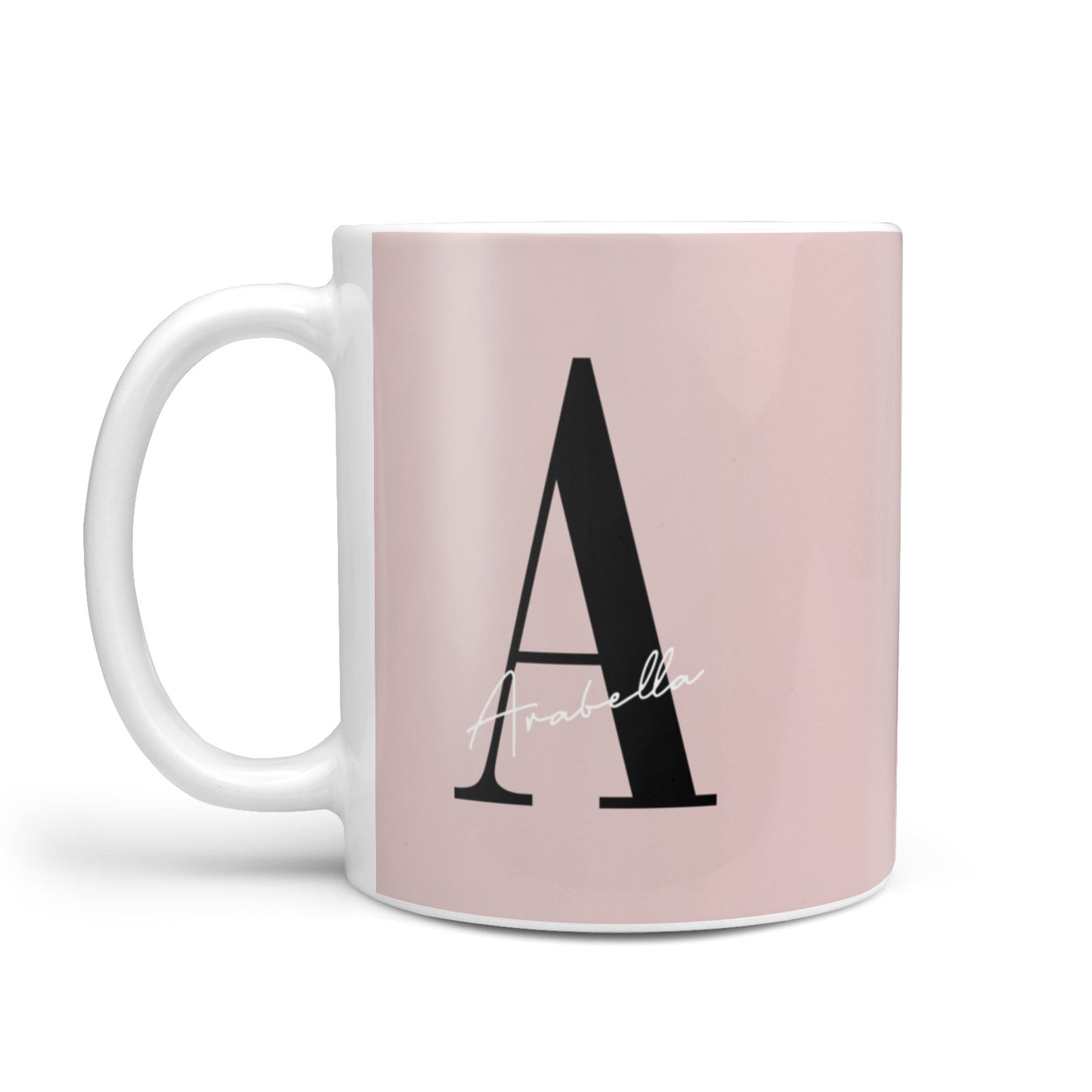 Personalised Dusty Pink Initial 10oz Mug Alternative Image 1
