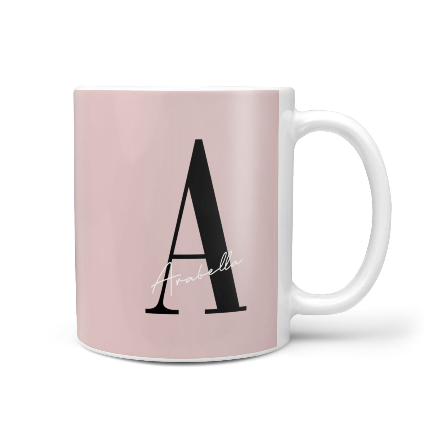 Personalised Dusty Pink Initial 10oz Mug