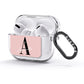 Personalised Dusty Pink Initial AirPods Glitter Case 3rd Gen Side Image
