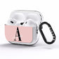 Personalised Dusty Pink Initial AirPods Pro Clear Case Side Image