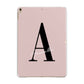 Personalised Dusty Pink Initial Apple iPad Gold Case