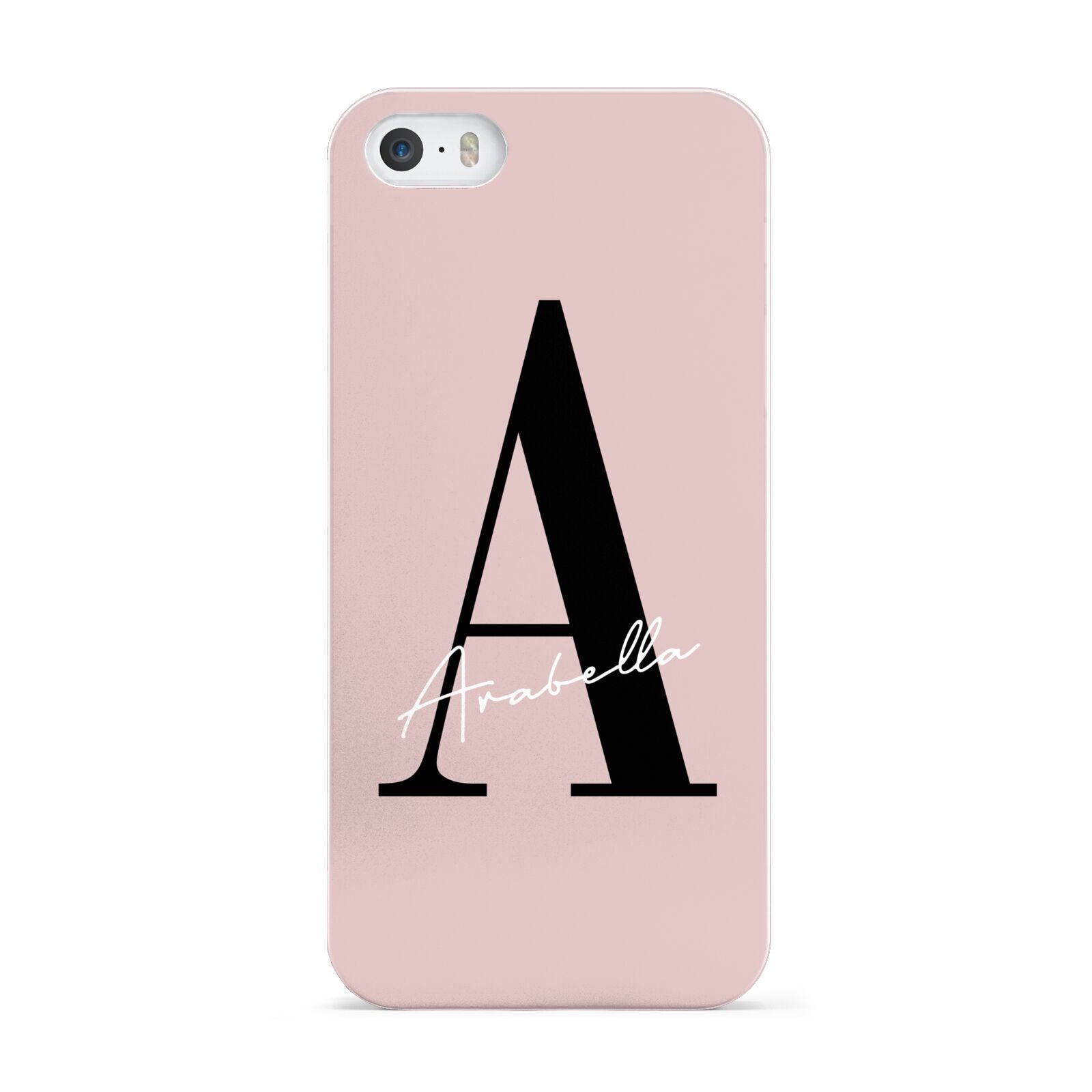 Personalised Dusty Pink Initial Apple iPhone 5 Case
