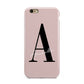 Personalised Dusty Pink Initial Apple iPhone 6 3D Tough Case