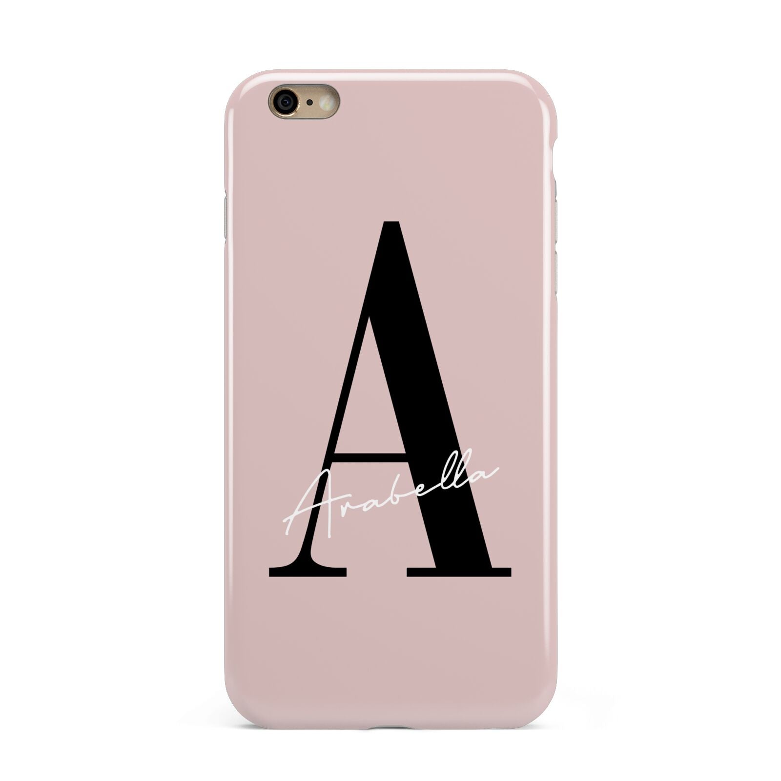 Personalised Dusty Pink Initial Apple iPhone 6 Plus 3D Tough Case