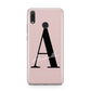 Personalised Dusty Pink Initial Huawei Y9 2019