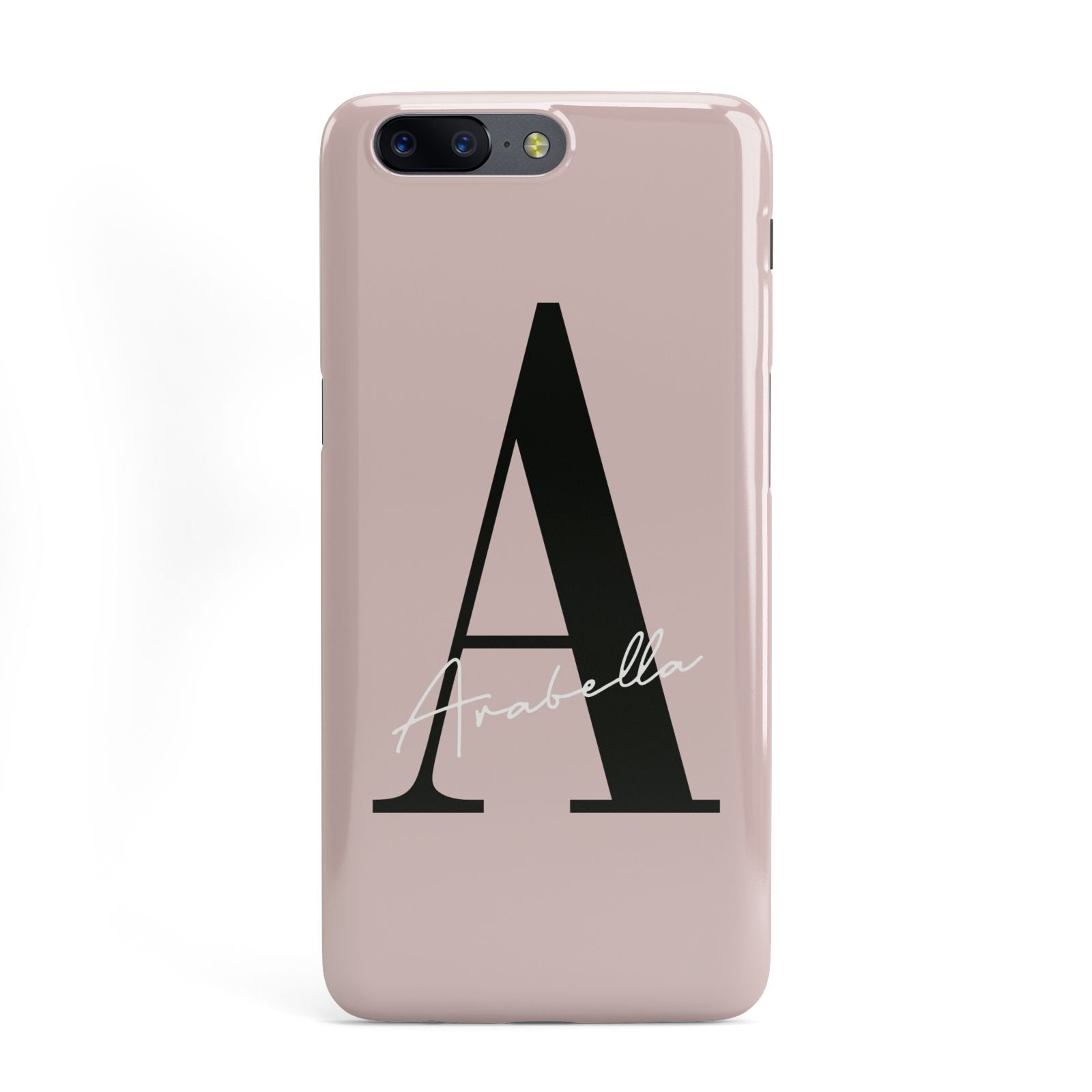 Personalised Dusty Pink Initial OnePlus Case