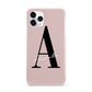 Personalised Dusty Pink Initial iPhone 11 Pro 3D Snap Case