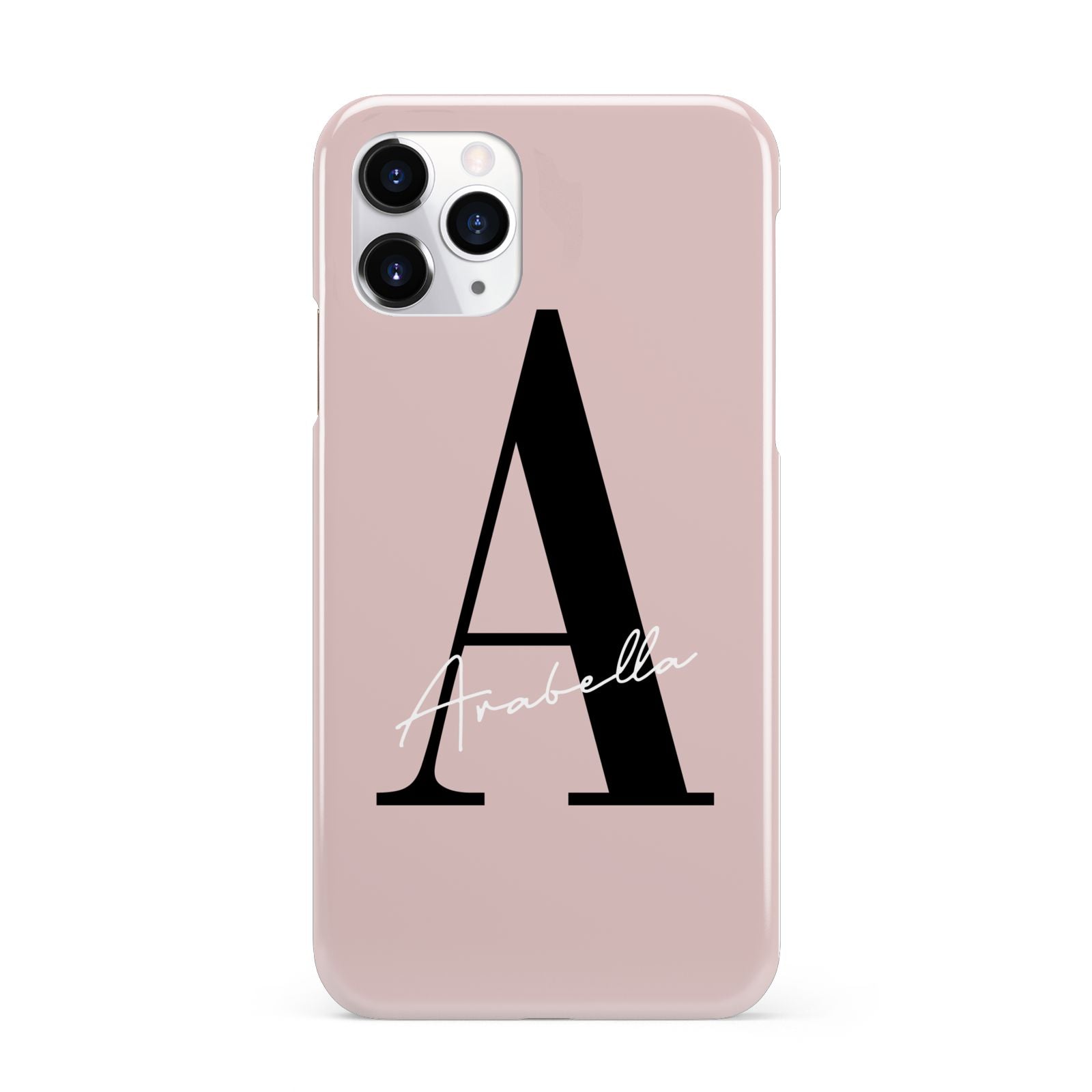 Personalised Dusty Pink Initial iPhone 11 Pro 3D Snap Case