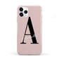 Personalised Dusty Pink Initial iPhone 11 Pro 3D Tough Case