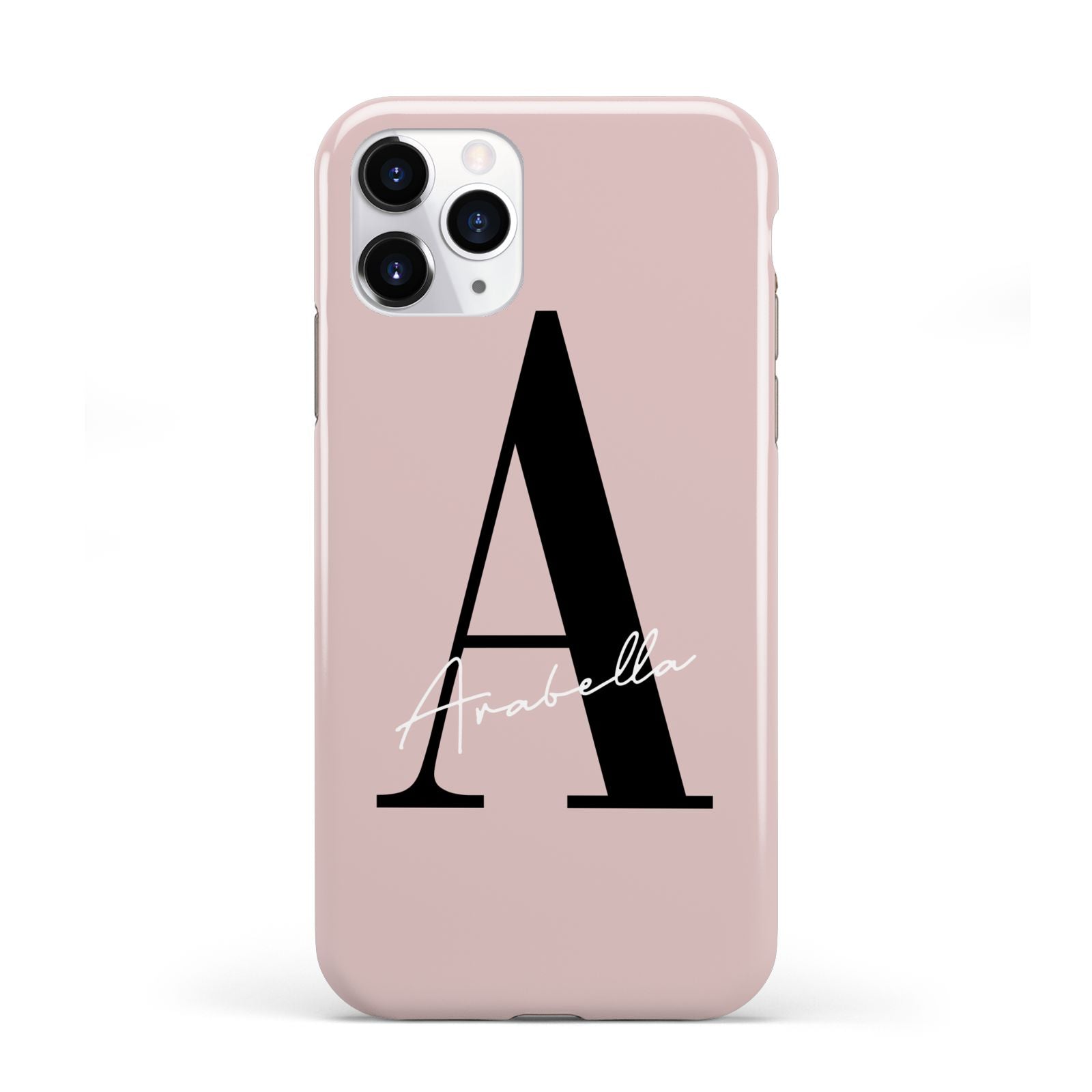 Personalised Dusty Pink Initial iPhone 11 Pro 3D Tough Case