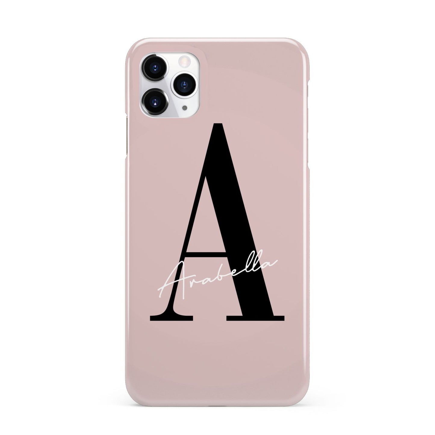 Personalised Dusty Pink Initial iPhone 11 Pro Max 3D Snap Case