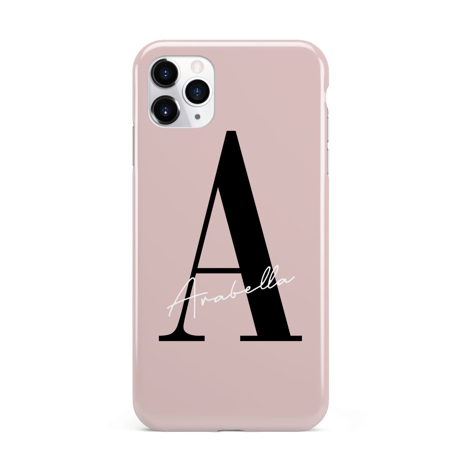 Personalised Dusty Pink Initial iPhone 11 Pro Max 3D Tough Case