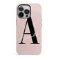Personalised Dusty Pink Initial iPhone 13 Pro Full Wrap 3D Tough Case