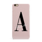 Personalised Dusty Pink Initial iPhone 6 Plus 3D Snap Case on Gold Phone