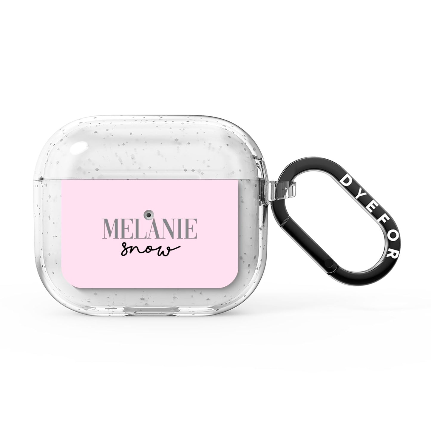 Personalised Dusty Pink Name AirPods Glitter Case 3rd Gen