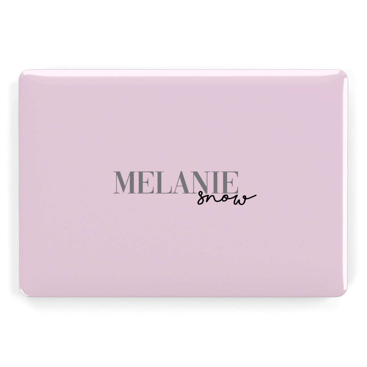 Personalised Dusty Pink Name Apple MacBook Case