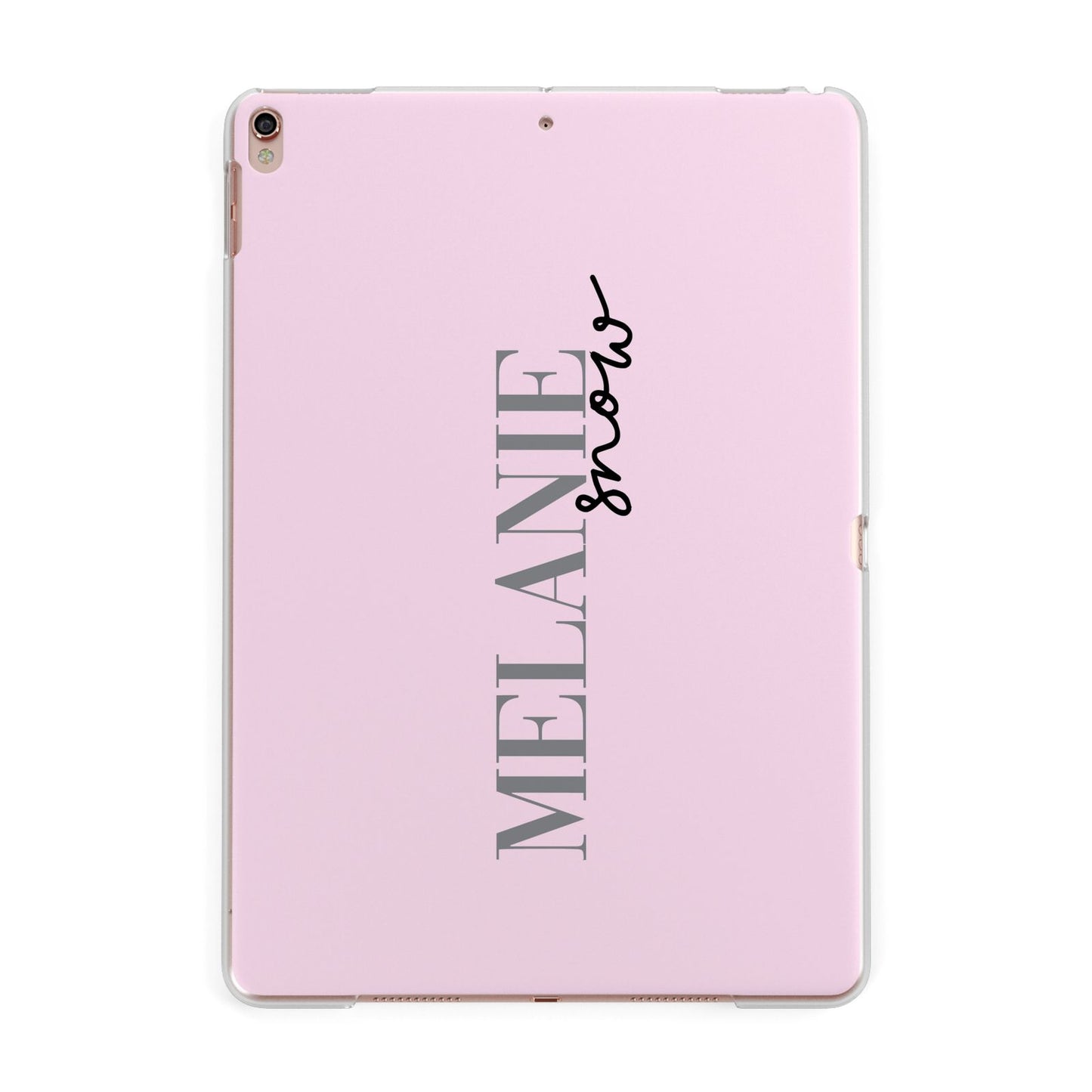 Personalised Dusty Pink Name Apple iPad Rose Gold Case