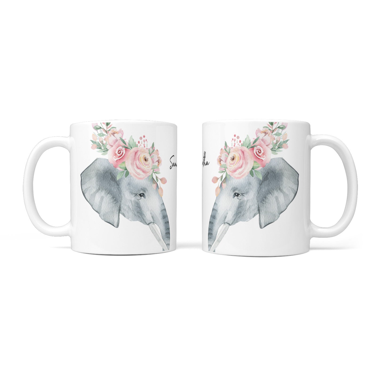 Personalised Elephant 10oz Mug Alternative Image 3