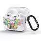 Personalised Elephant Floral AirPods Pro Glitter Case Side Image