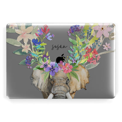 Personalised Elephant Floral Apple MacBook Case