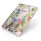 Personalised Elephant Floral Apple iPad Case on Rose Gold iPad Side View