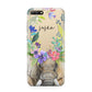 Personalised Elephant Floral Huawei Y6 2018