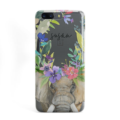 Personalised Elephant Floral OnePlus Case